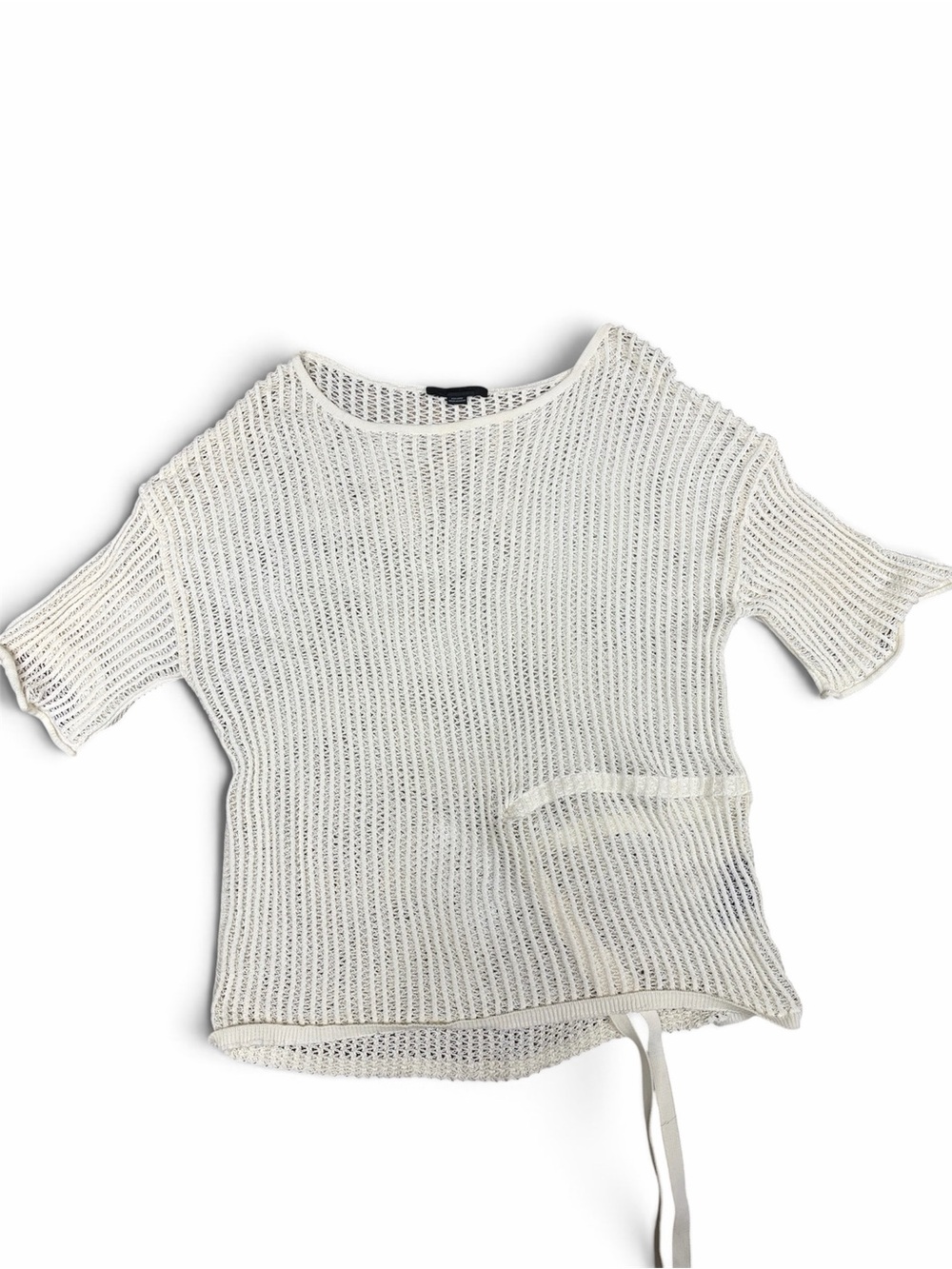 Alexander Wang Women's cream Knit Short-Sleeve Top